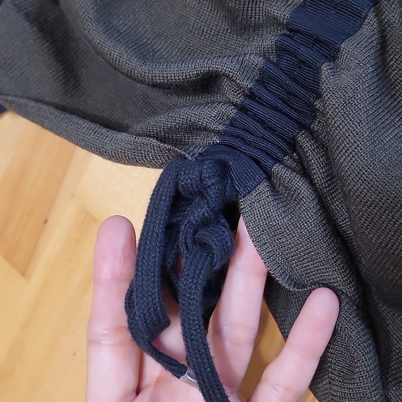 Circus Hotel Green Drawstring Midi Skirt Fleece Wool - Picture 6 of 15